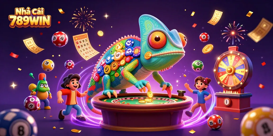 Discover the exciting world of Nhà cái 789WIN with a vibrant casino illustration showcasing games and joyful energy.