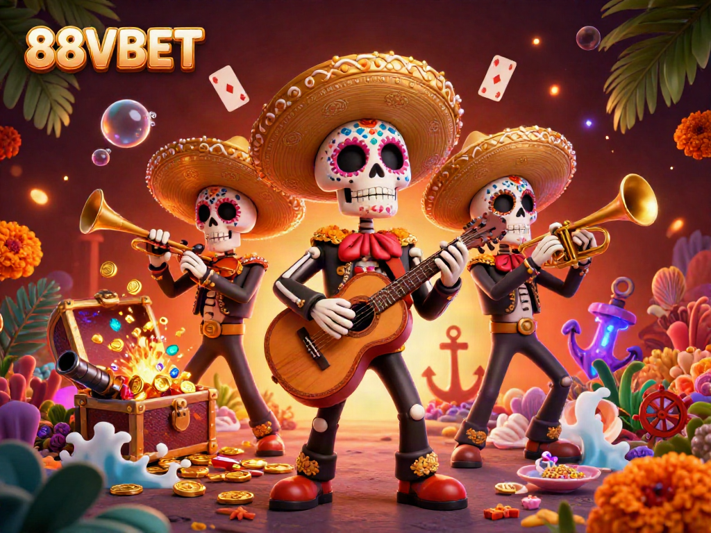Engage with thrilling gaming at 88VBET in a vibrant, dynamic 3D illustration.