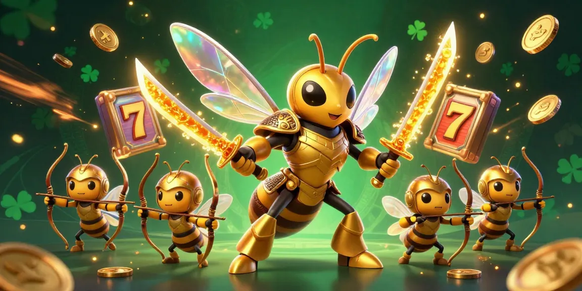 Engage with exciting slot games at nohuno, featuring vibrant golden hornet warriors amidst jackpot highlights.
