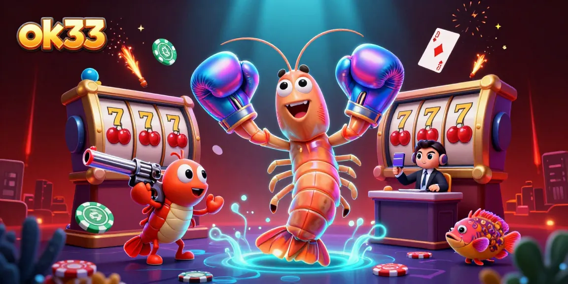 Engage with ok33's immersive casino experience featuring vibrant characters and games.