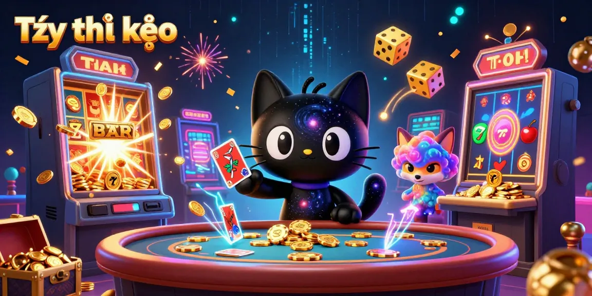 Experience the excitement of Tỷ lệ kèo with vibrant casino-themed 3D illustration showcasing winning elements.