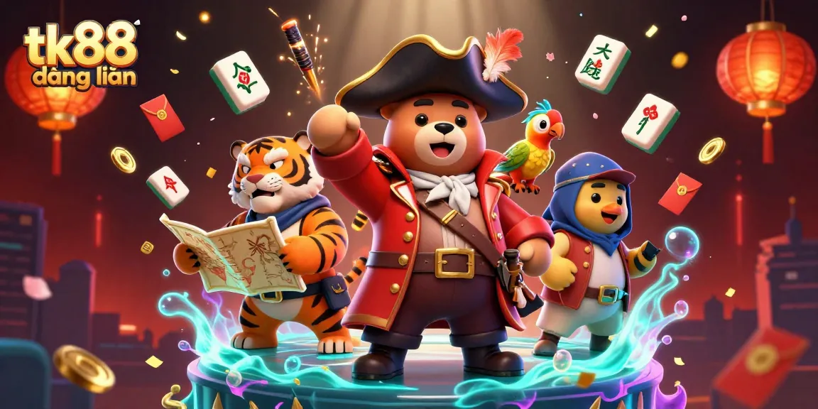 Engage in gaming with tk88 đăng nhập amid lively treasures in a vibrant casino scene.