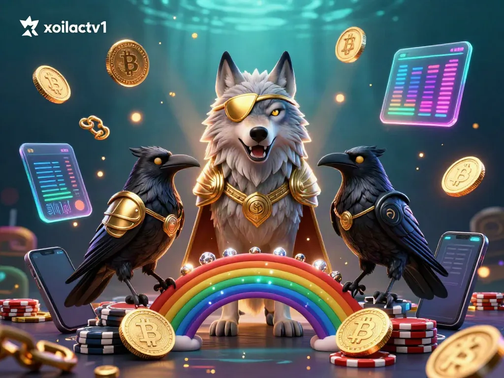 Engage with xoilactv1's thrilling casino adventure featuring mythological characters and crypto elements in a vibrant scene.