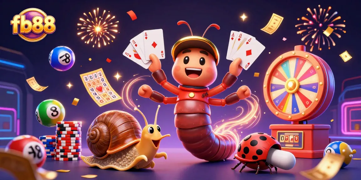 Experience excitement with fb88 as a 3D cartoon millipede dealer hosts a vibrant gaming scene full of energy and fun.