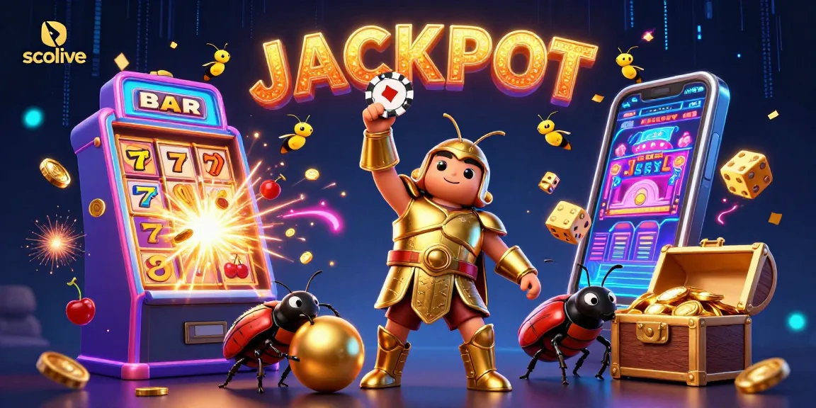 Socolive showcases a dynamic 3D beetle gaming scene with jackpot excitement and golden coins.