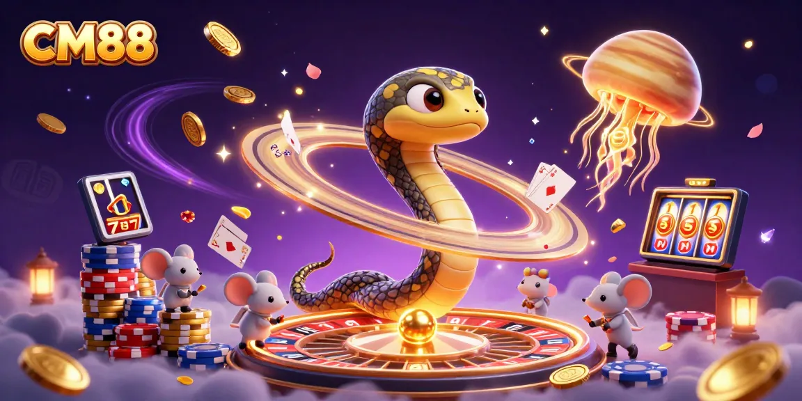 Experience thrilling bets with CM88 as astronaut mice play on a cosmic roulette wheel.