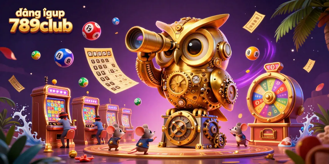 Engage with thrilling action as you log in to 789club, featuring a golden owl and dynamic casino elements.