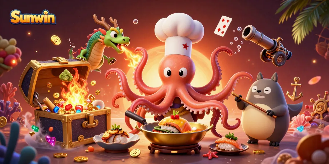 Sunwin offers a vibrant underwater-themed casino experience featuring dynamic game elements and characters