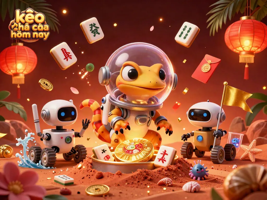 Experience kèo nhà cái hôm nay with a vibrant Martian casino illustration featuring dynamic betting elements.