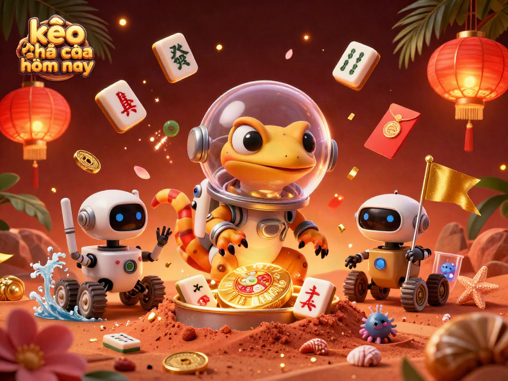 Experience kèo nhà cái hôm nay with a vibrant Martian casino illustration featuring dynamic betting elements.