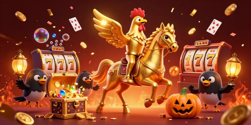 Experience the thrills of fun88 link in this vibrant 3D casino scene with golden elements.