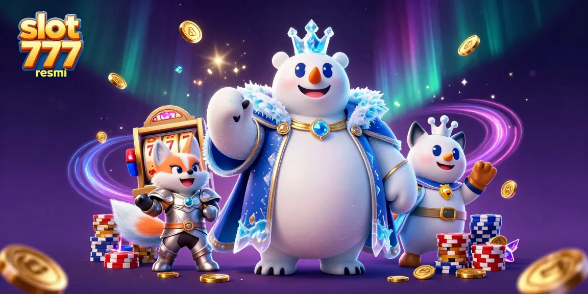 Experience the thrill of slot gaming with slot 777 resmi, featuring 3D polar bear and snow fox in action!