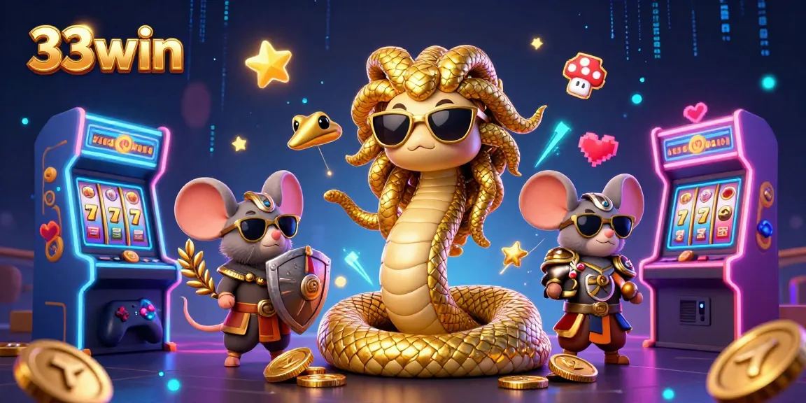 Engage in exciting 33win gambling with playful characters and vibrant gaming elements.