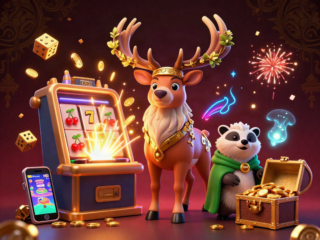 Experience thrilling gameplay with keonhacai55's vibrant casino scene featuring exciting slot machines and dynamic characters.