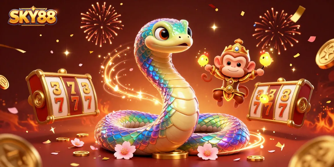 Engage in thrilling gameplay at SKY88 with mesmerizing visuals of slots and vibrant characters.