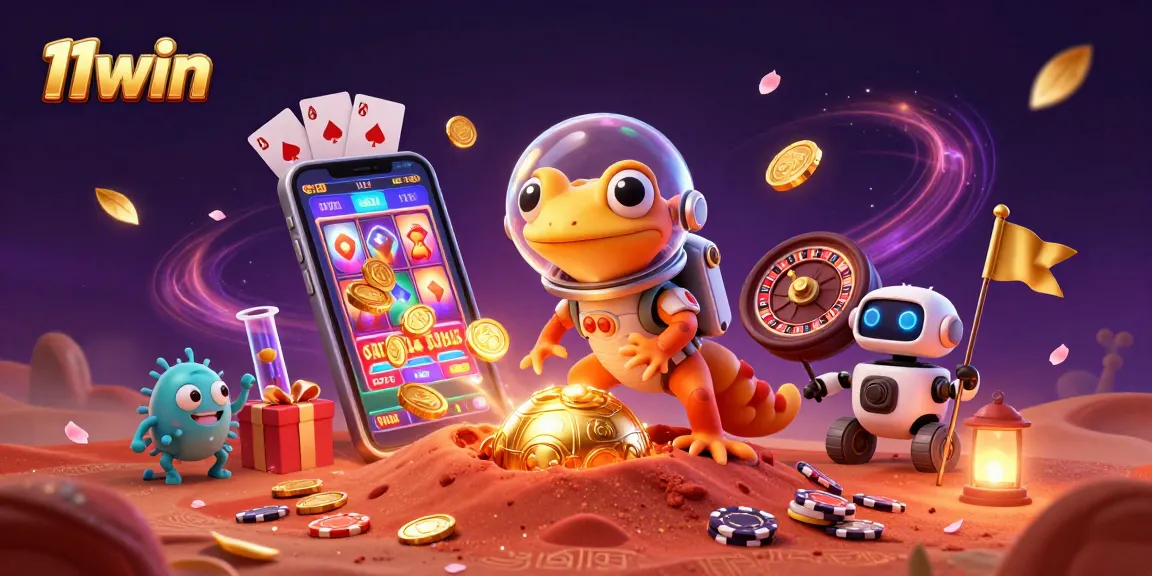 Engage with 11win in a vibrant Martian casino adventure full of fun gaming elements.
