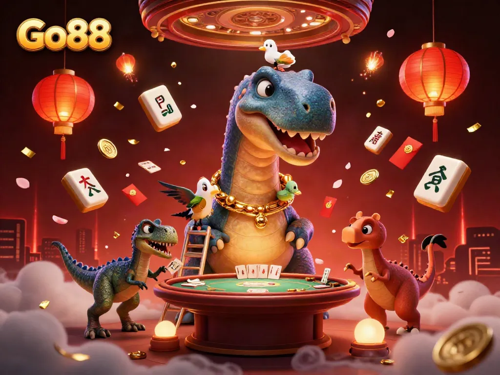 Engage with Go88's interactive casino experience, featuring vibrant characters and dynamic gaming elements.