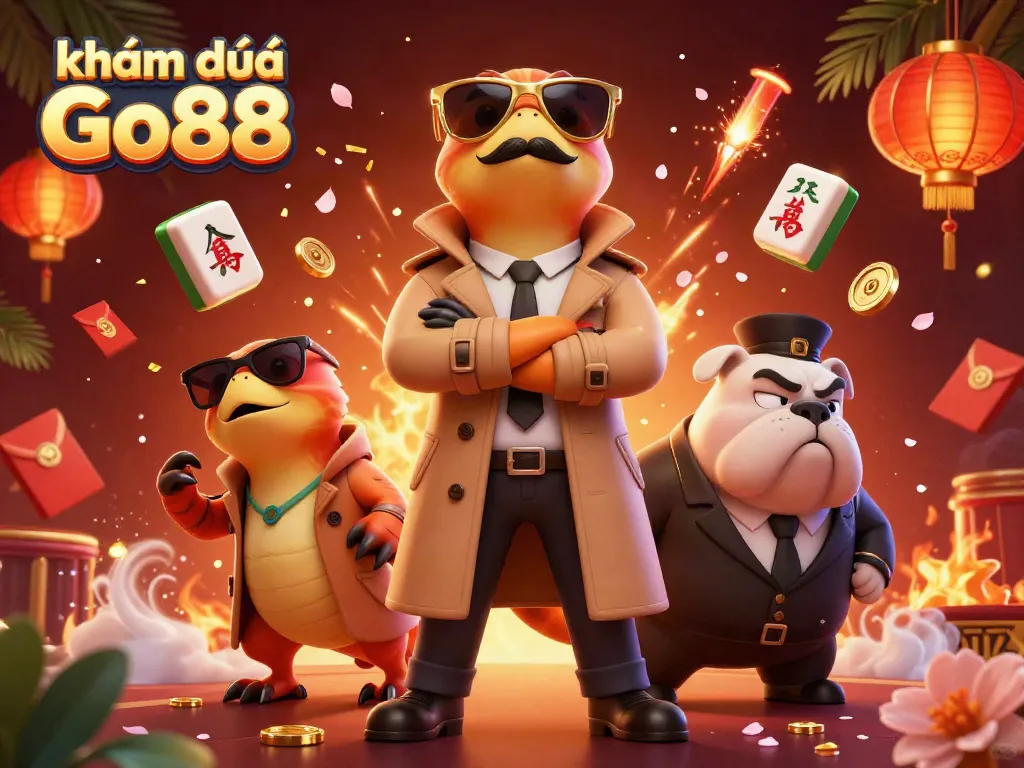 Engage in thrilling gaming adventures at kham pha Go88, where colorful elements fill the casino scene.
