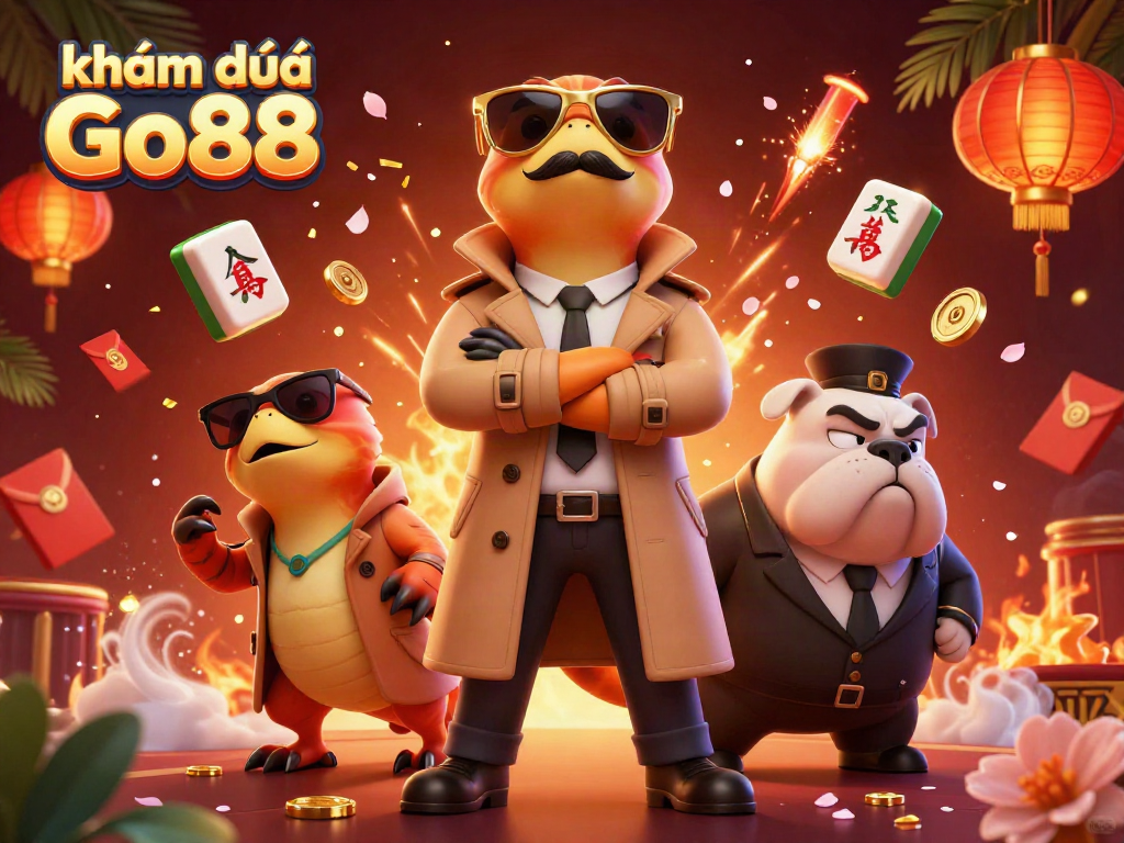 Engage in thrilling gaming adventures at kham pha Go88, where colorful elements fill the casino scene.