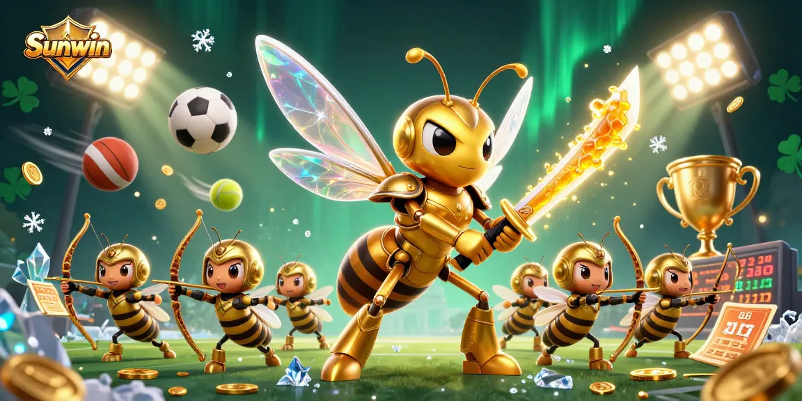 Experience thrilling gameplay at Sunwin as the golden hornet battles with dynamic sports elements.
