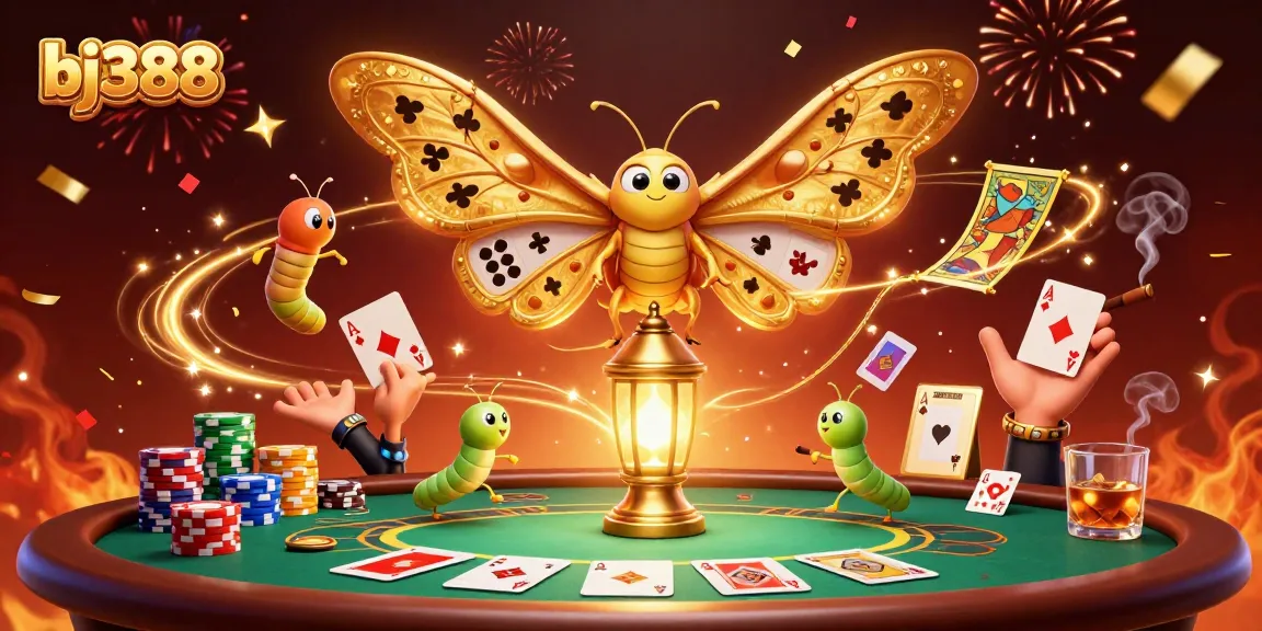 Experience thrilling poker action at bj388 with vibrant casino elements and engaging 3D graphics.