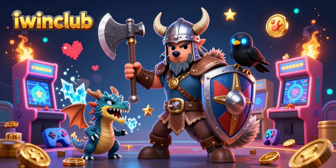 Engage in thrilling gaming adventures with iwinclub's vibrant 3D casino scene packed with action.