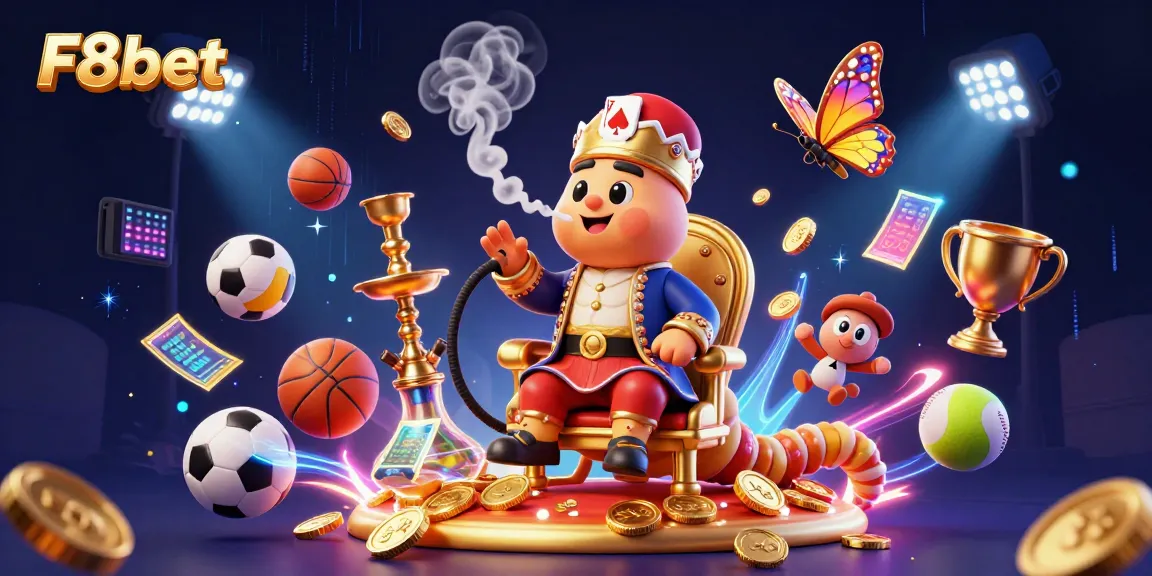 Experience the excitement of F8bet with a vibrant 3D illustration of our gaming universe