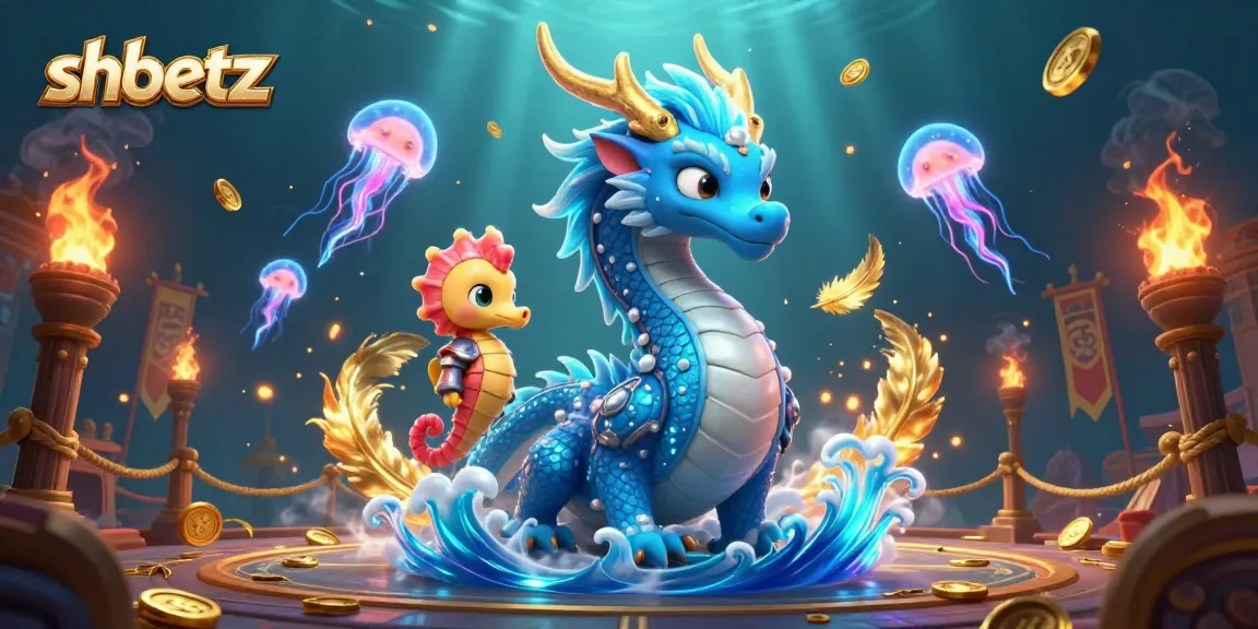Experience thrilling action at shbetz with a dragon and knight in an immersive underwater casino scene.