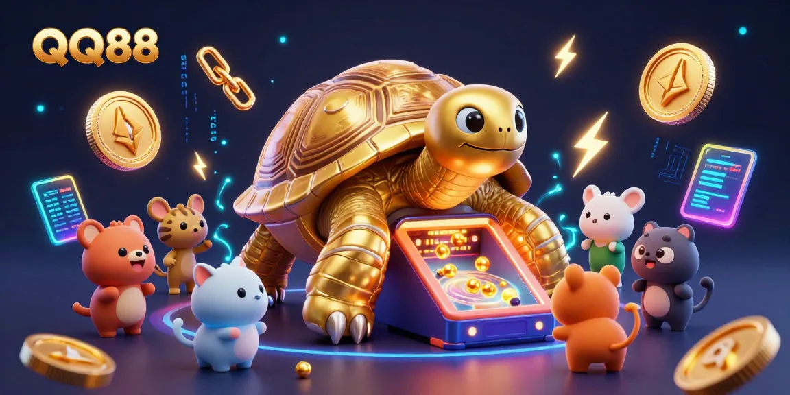 Experience thrilling gaming at QQ88 with diverse cryptocurrencies and vibrant casino elements.